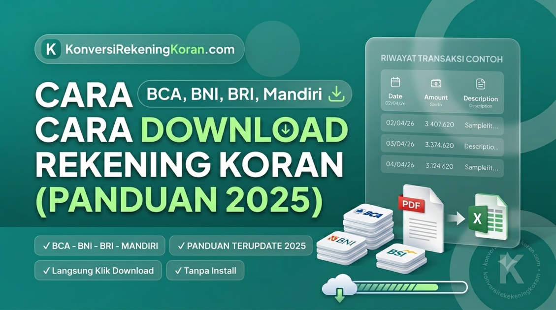 Cara Download Rekening Koran BCA, BNI, BRI, dan Mandiri (Panduan 2025)